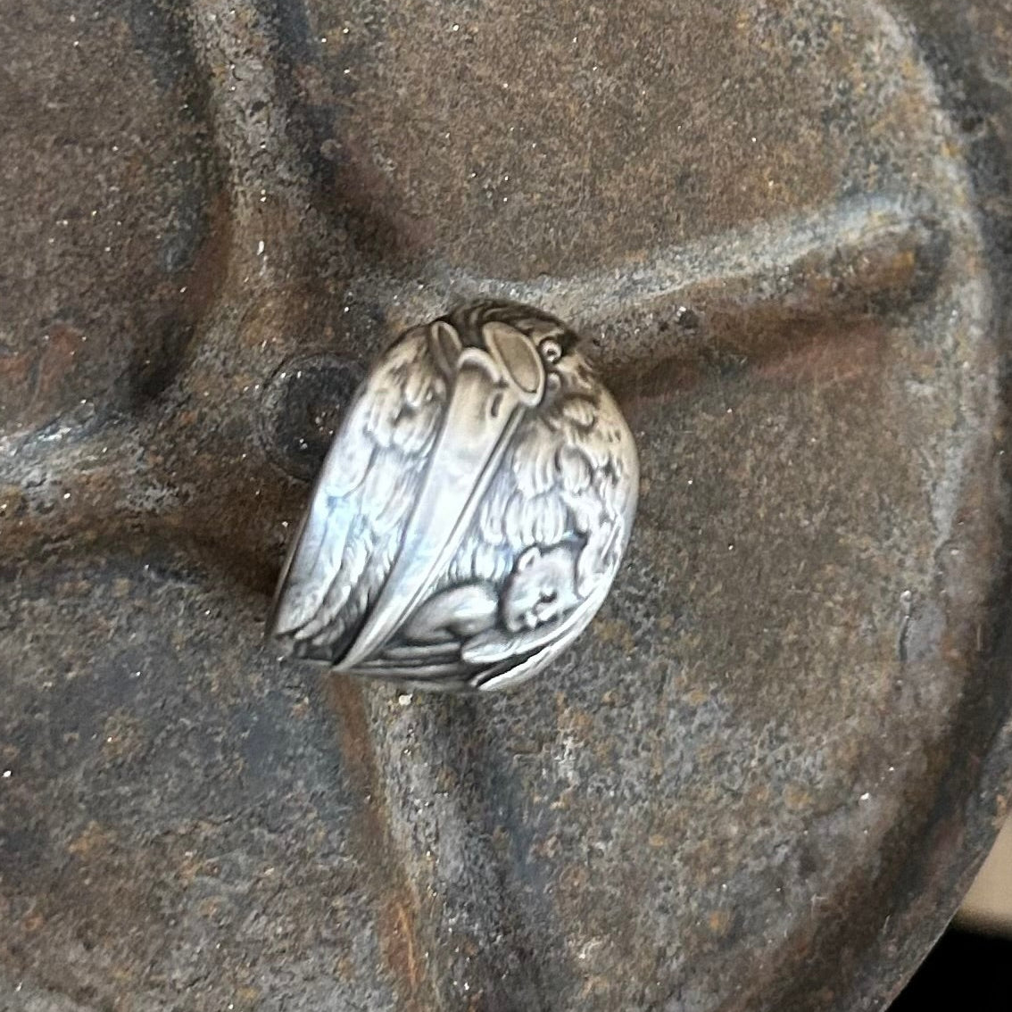 Sterling Silver Ring - 1930s Birth Spoon