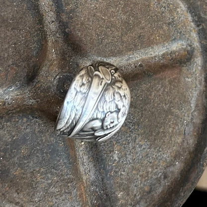Sterling Silver Ring - 1930s Birth Spoon