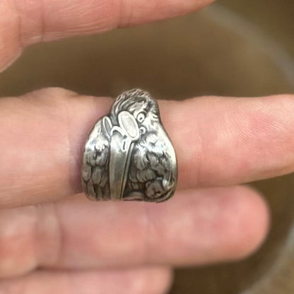Sterling Silver Ring - 1930s Birth Spoon