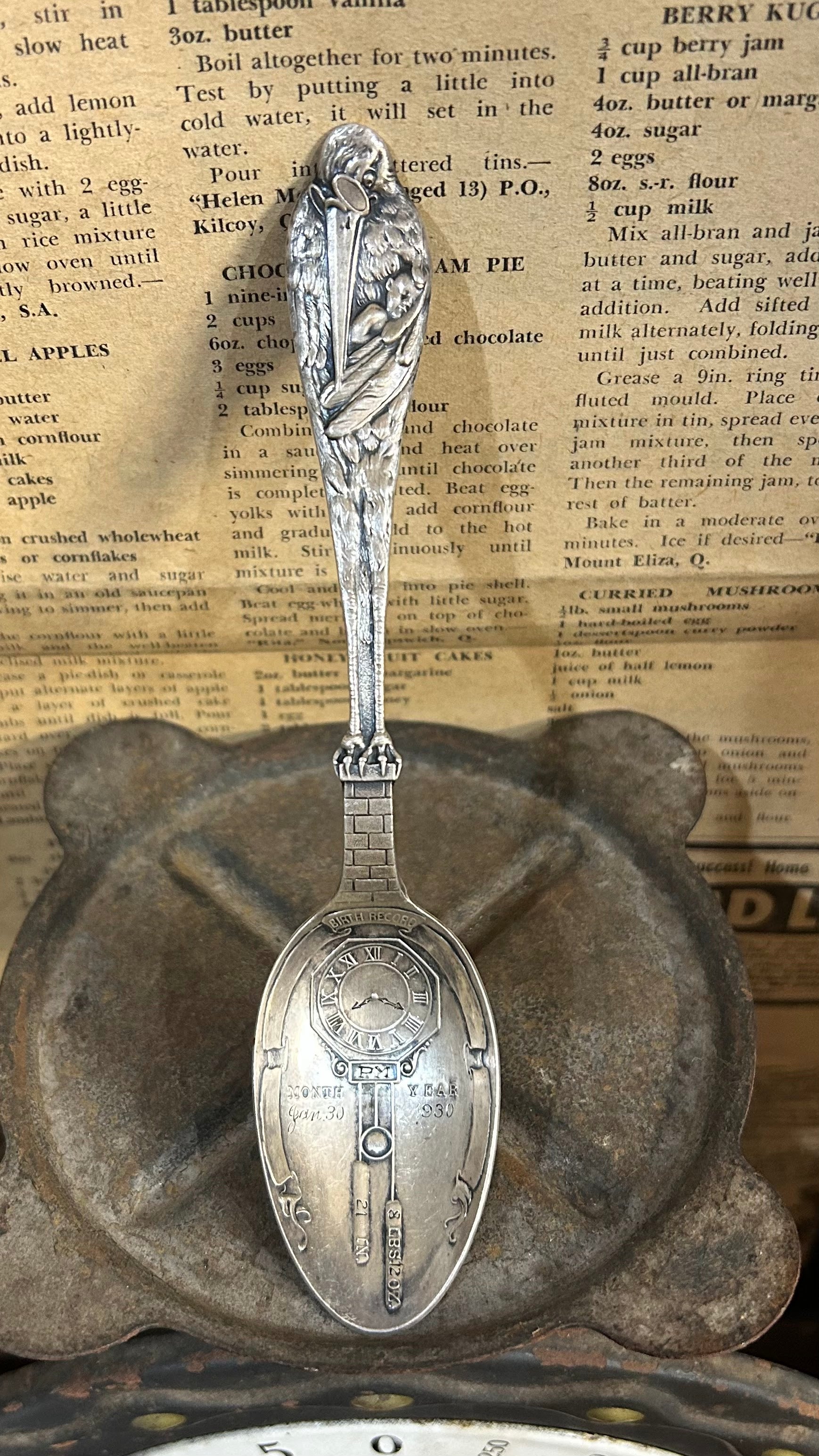 Sterling Silver Ring 1930s Birth Spoon – Molly Made