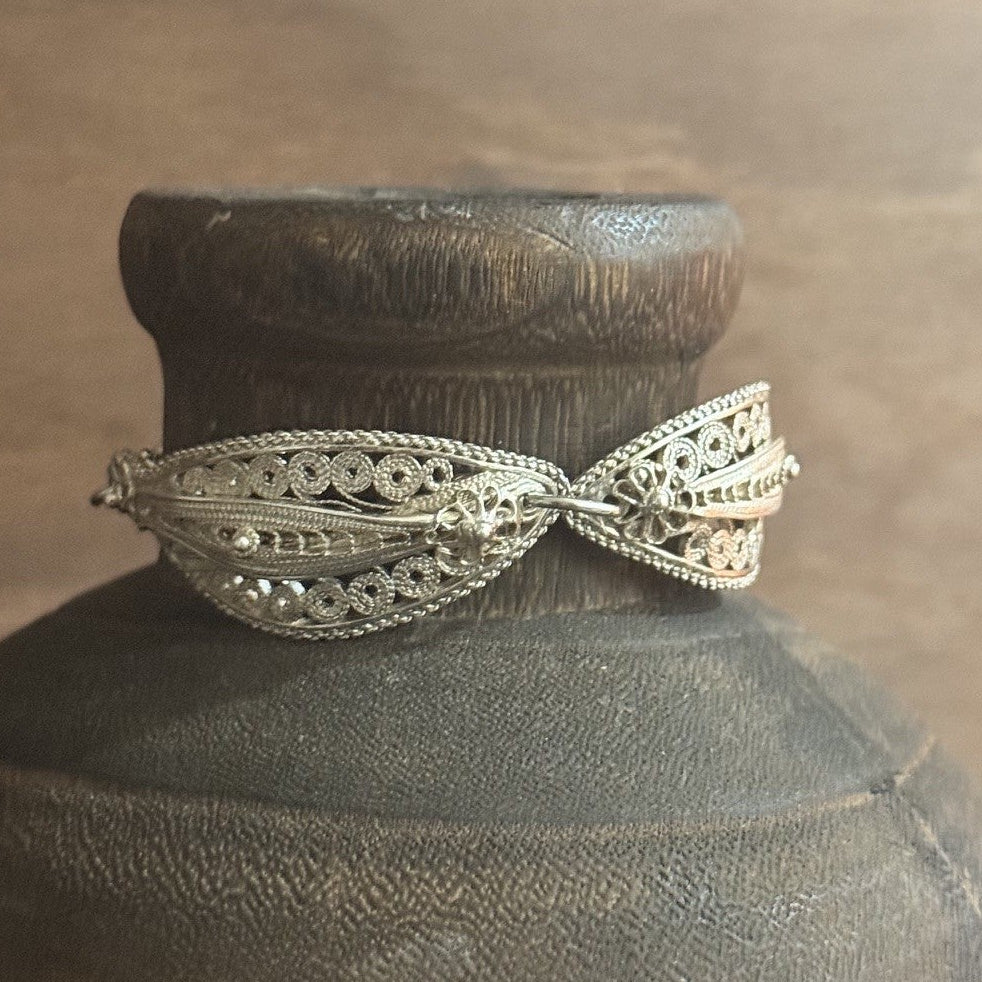 Vintage Indian Silver Cocktail Fork Handle Bracelet
