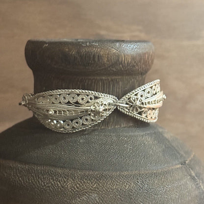 Vintage Indian Silver Cocktail Fork Handle Bracelet