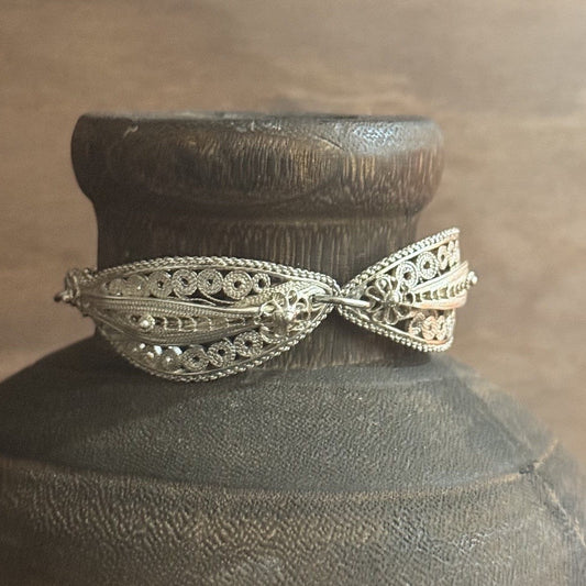 Vintage Indian Silver Cocktail Fork Handle Bracelet