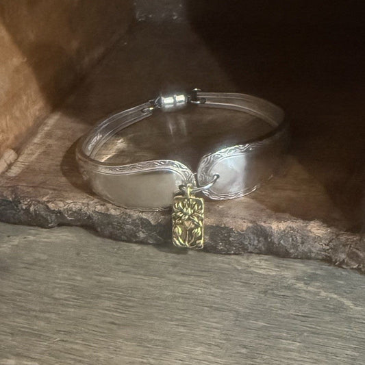 Vintage two tone silverware Bracelet