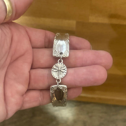 Silverware Dragonfly Vintage Bracelet