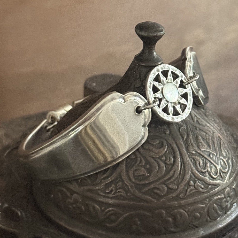 Chunky Vintage Silverware Sun Bracelet