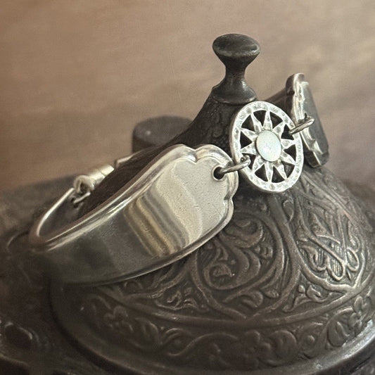 Chunky Vintage Silverware Sun Bracelet