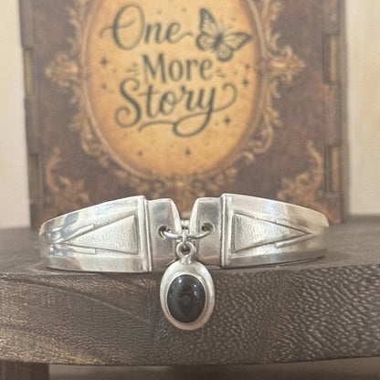Vintage Silverware with Black Onyx Charm