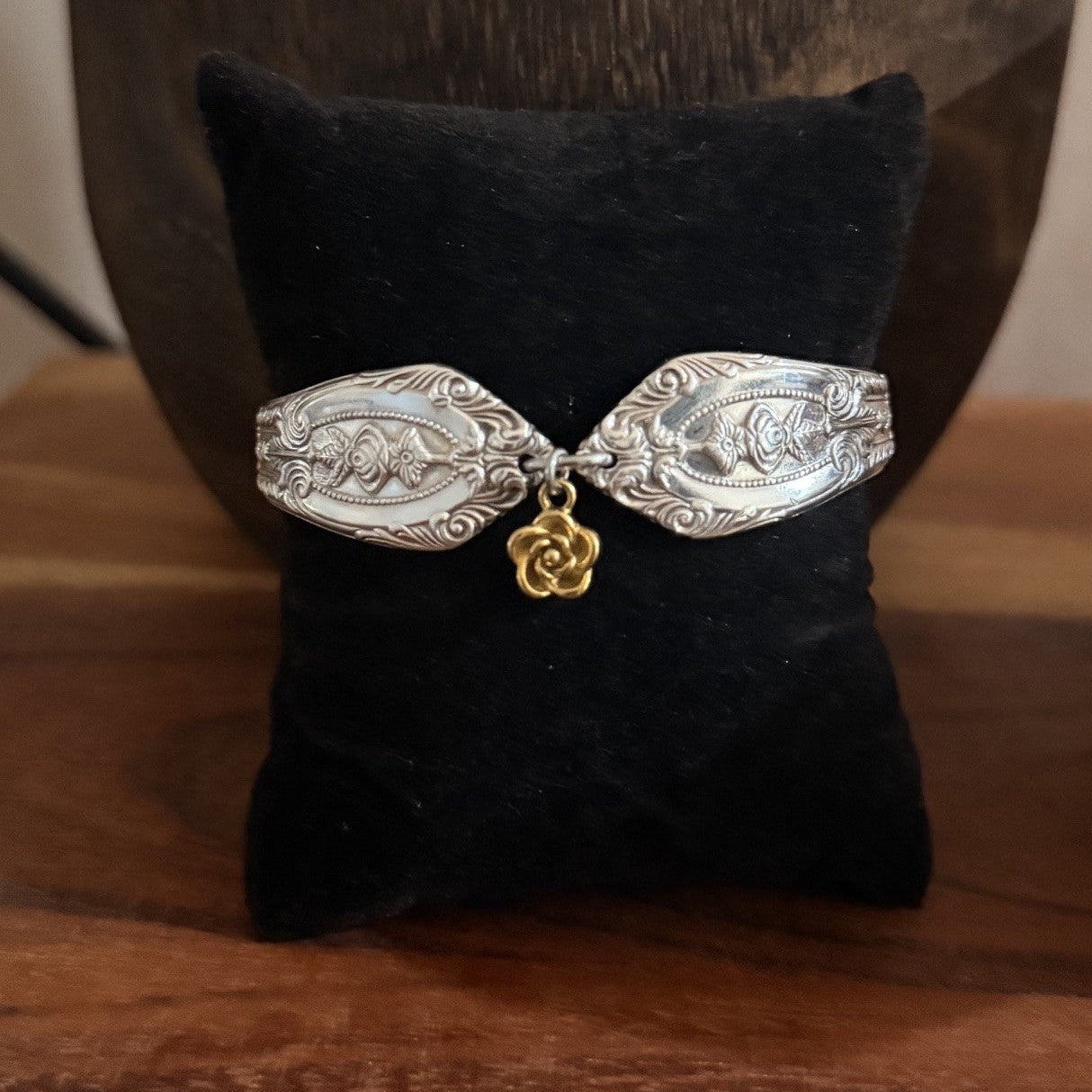 1950s Rodd Royal Rose Cake Fork Bracelet