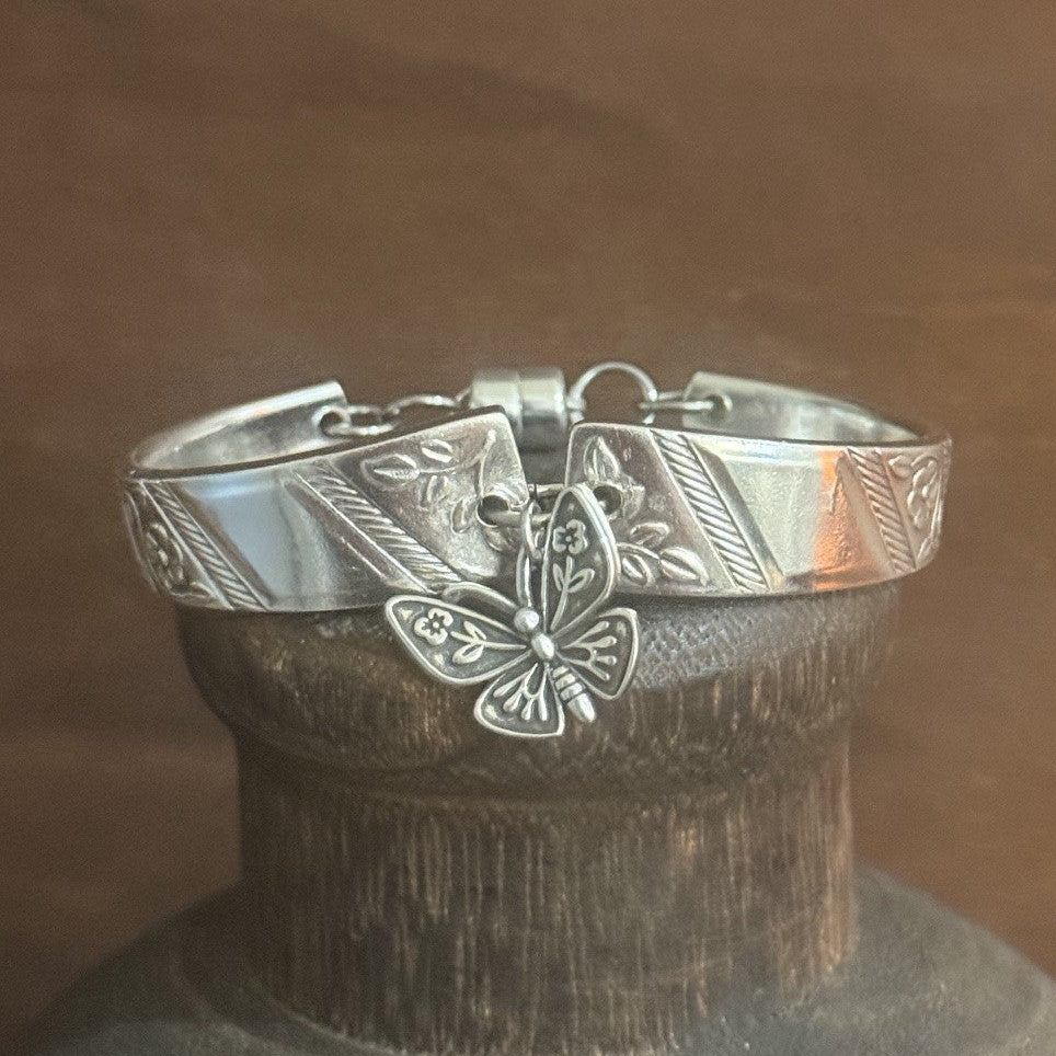 Vintage Viners England Silverware Butterfly Bracelet