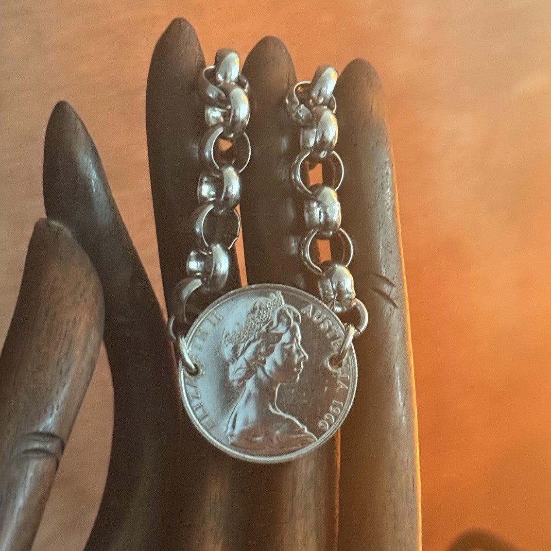 1966 Australian Round 50 Cent Coin Bracelet
