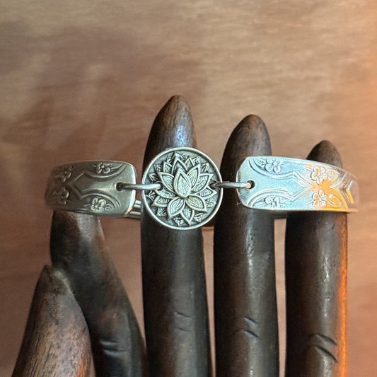 Vintage Grosvenor Gretel Teaspoon Bracelet | Lotus Flower