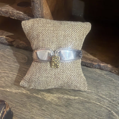 Vintage two tone silverware Bracelet