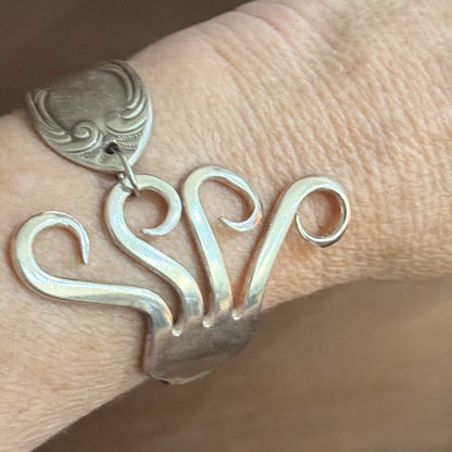 Hand Formed Vintage Fork Bracelet
