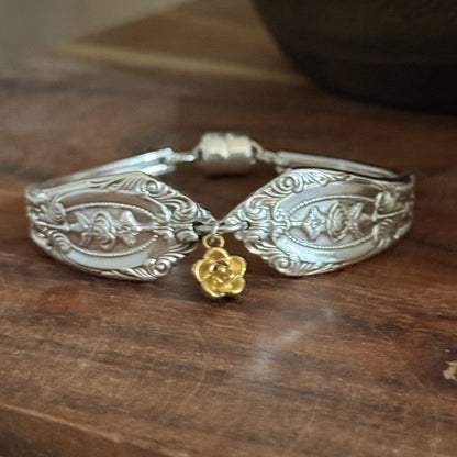 1950s Rodd Royal Rose Cake Fork Bracelet