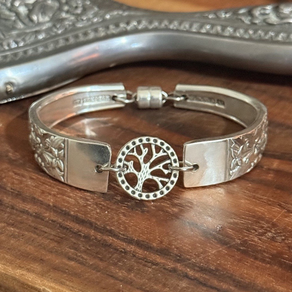 Rogers Lady Katherine Silverware Bracelet with Tree of Life