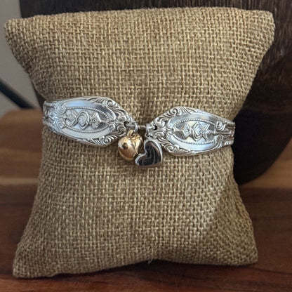 1950s Rodd Royal Rose Cake Fork Handles Charm Bracelet