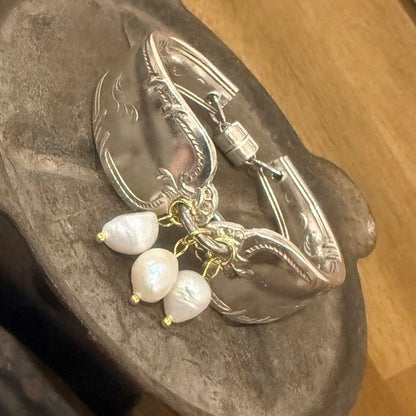 Vintage Silverware Pearl Bracelet