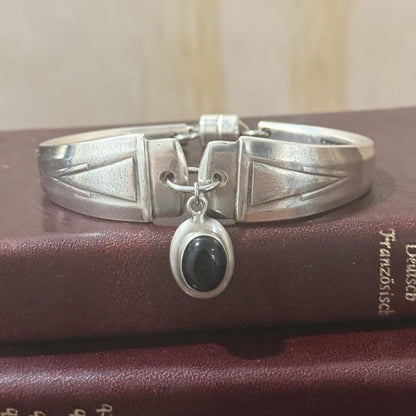 Vintage Silverware with Black Onyx Charm