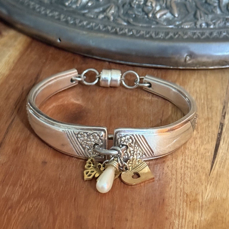 Vintage Margaret Rose Charm Bracelet