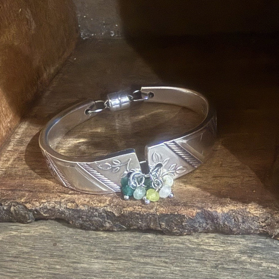 Vintage Silverware Bead Bracelet