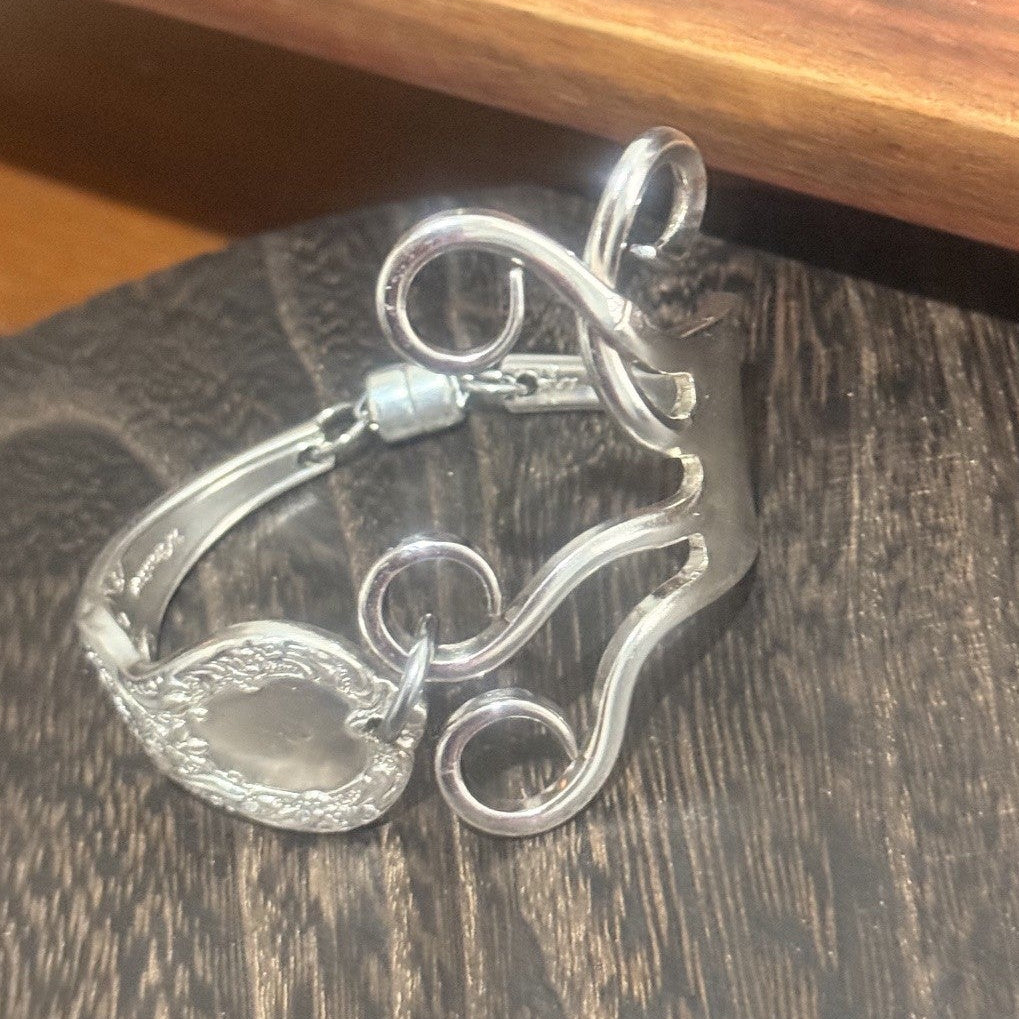 Vintage Hand formed Fork Bracelet