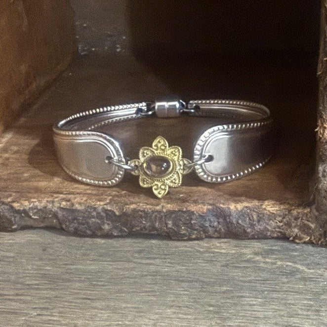 Vintage Sheffield and Amethyst Bracelet