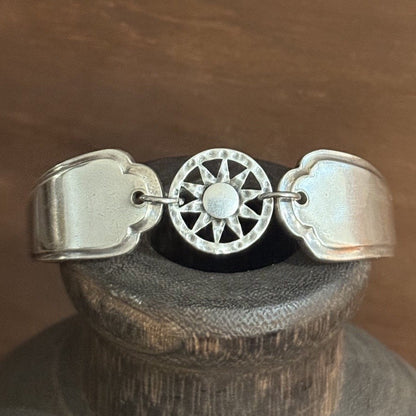 Chunky Vintage Silverware Sun Bracelet