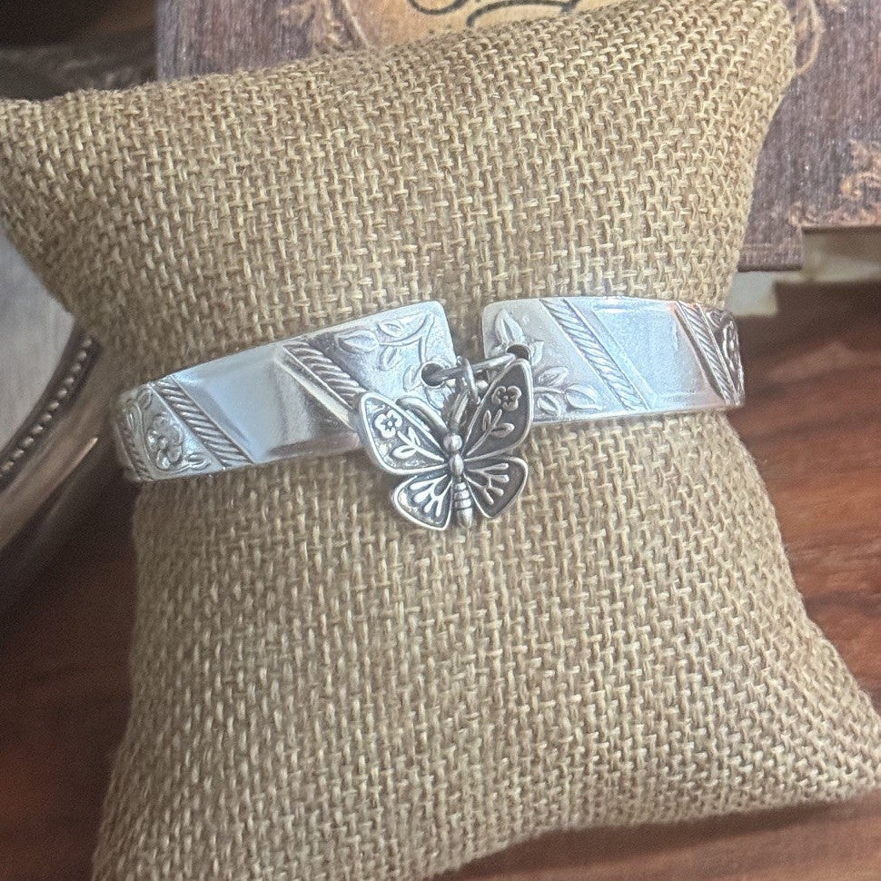 Vintage Viners England Silverware Butterfly Bracelet