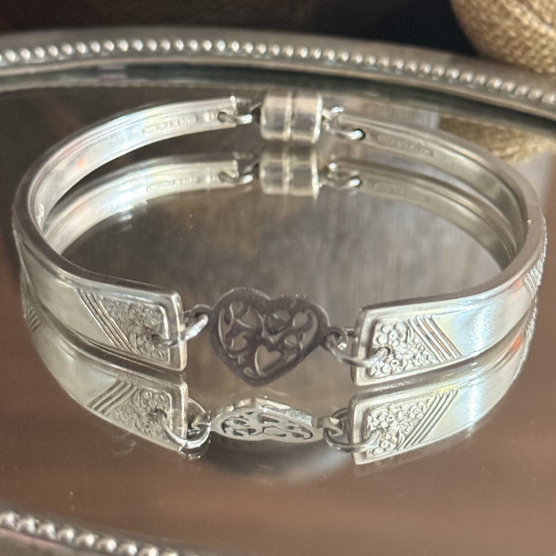 Vintage Margaret Rose Silverware Bracelet