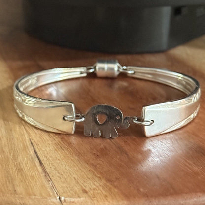 Vintage silverware Elephant Bracelet