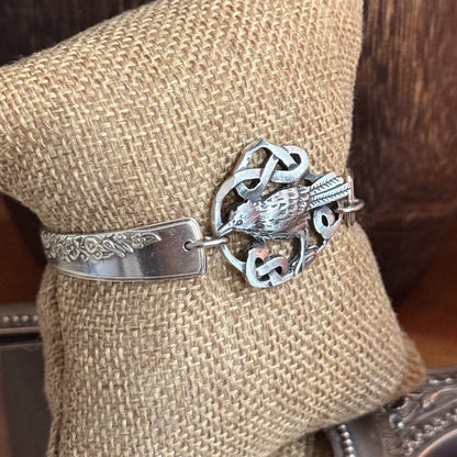 Vintage Princess Pattern Celtic Raven Bracelet