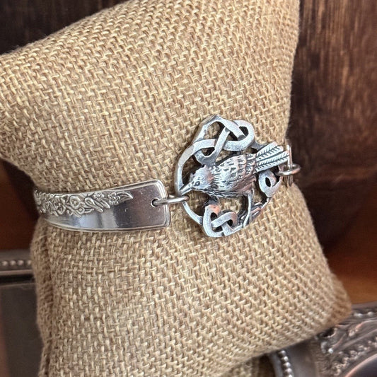 Vintage Princess Pattern Celtic Raven Bracelet