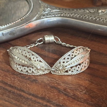Vintage Indian Silver Cocktail Fork Handle Bracelet