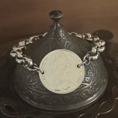 1966 Australian Round 50 Cent Coin Bracelet