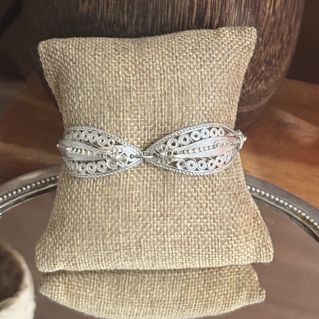 Vintage Indian Silver Cocktail Fork Handle Bracelet