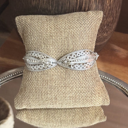 Vintage Indian Silver Cocktail Fork Handle Bracelet