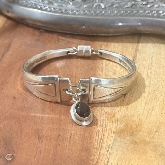Vintage Silverware with Black Onyx Charm