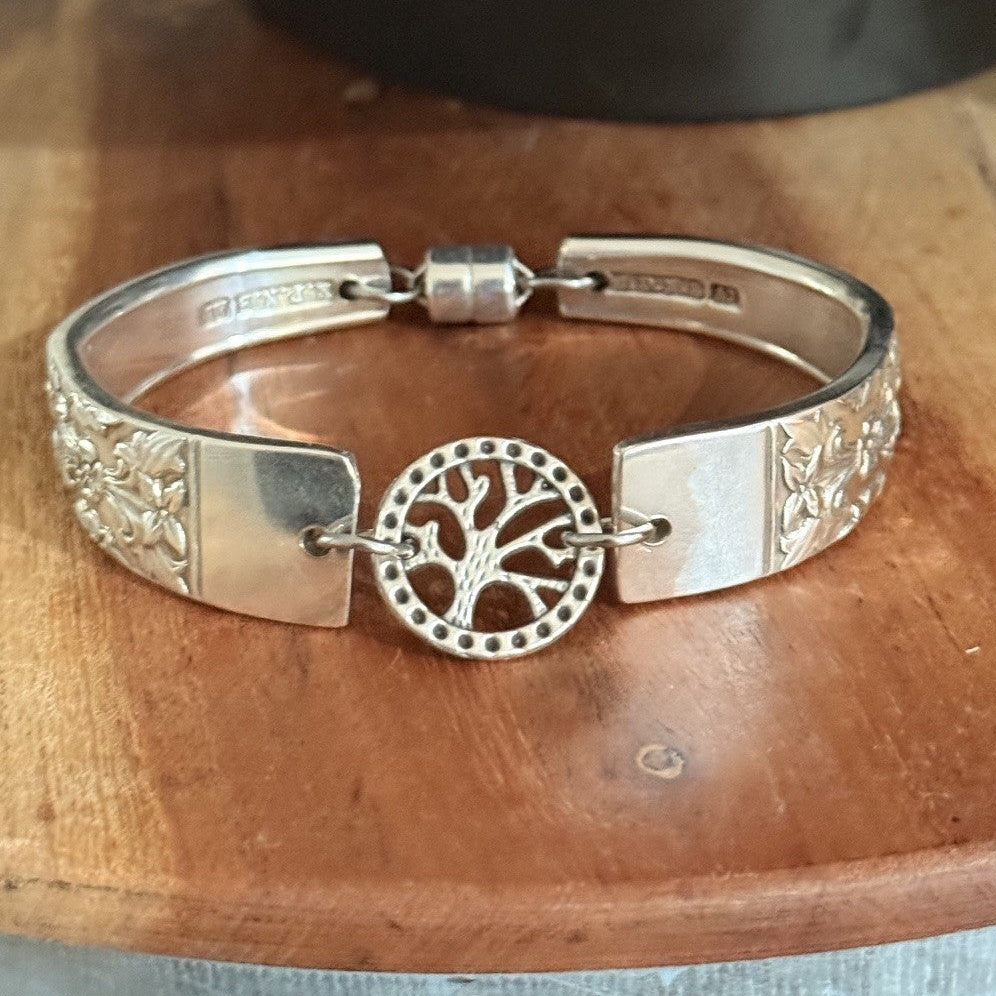 Rogers Lady Katherine Silverware Bracelet with Tree of Life