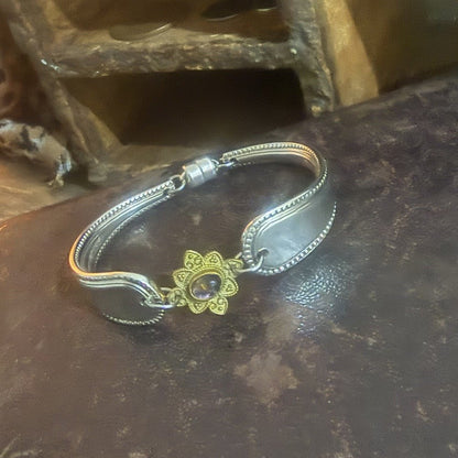Vintage Sheffield and Amethyst Bracelet