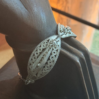Vintage Indian Silver Cocktail Fork Handle Bracelet