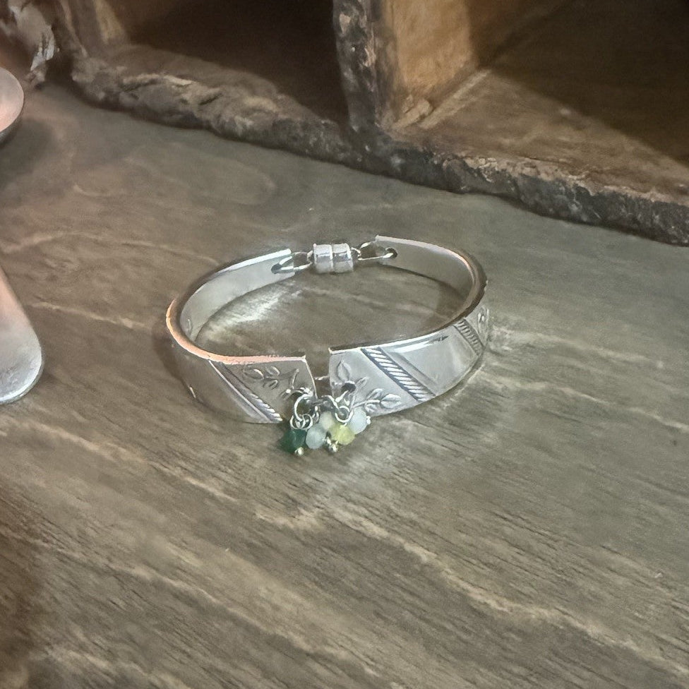 Vintage Silverware Bead Bracelet