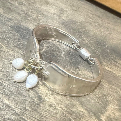 Vintage Silverware Pearl Bracelet