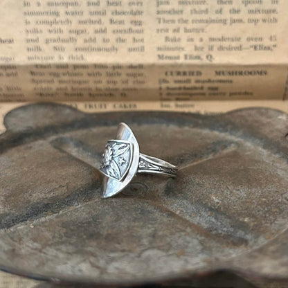 Vintage Silver Ring - Cherub Figure - Molly Made