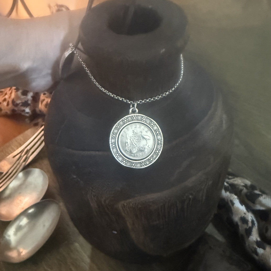1957 Australian Sixpence Coin Necklace