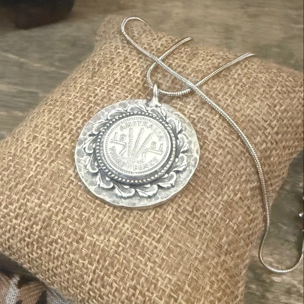 1951 Australian Threepence Necklace