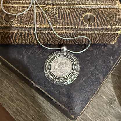 1955 Sixpence Reimagined History Necklace