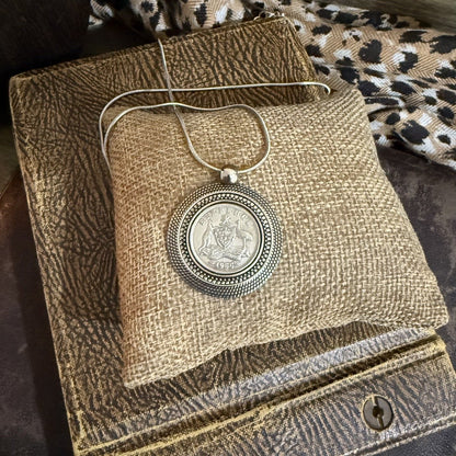 1955 Sixpence Reimagined History Necklace