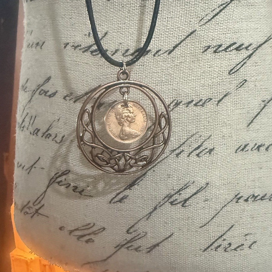 1966 Australian One Cent Coin Necklace