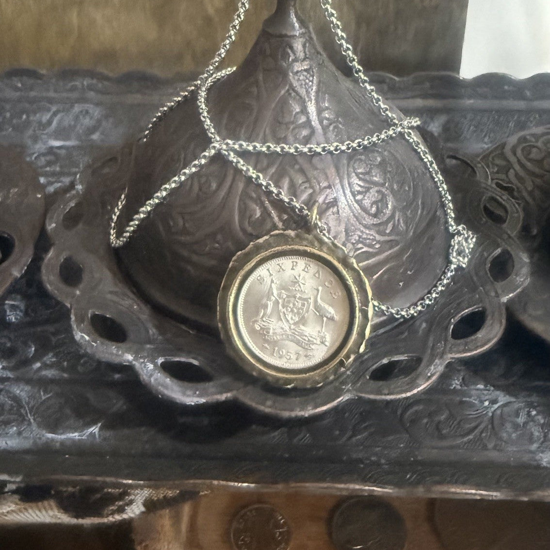 1957 Sixpence Coin Necklace